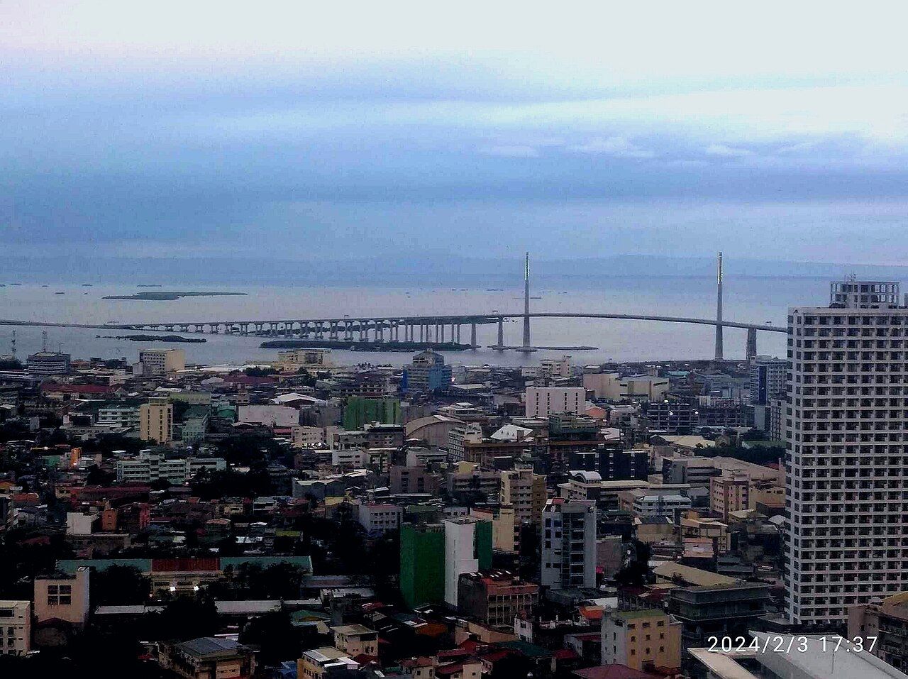 Cebu-Cordova Link Expressway seen from Cebu City